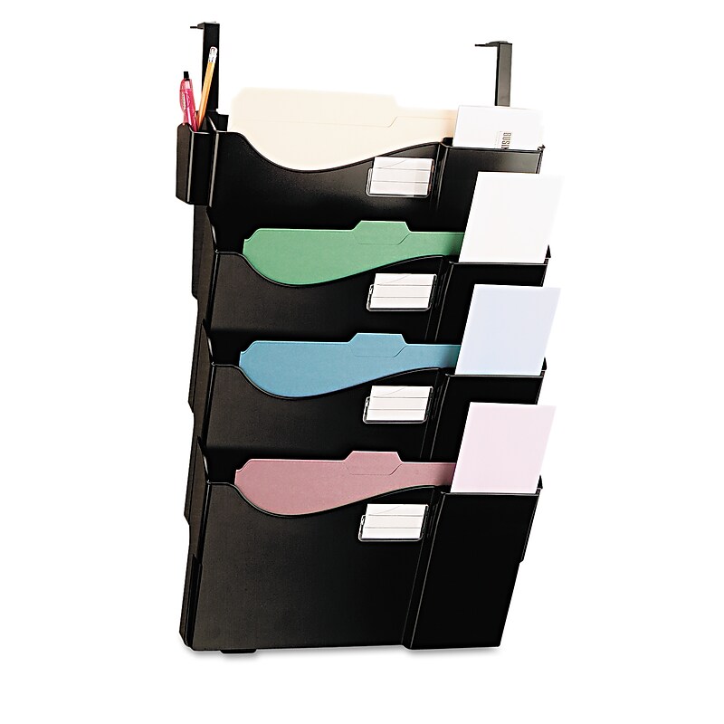 Universal Grande Central Fling System, Four Pockets, Black, 27 1/2"H x 16 5/8"W x 4 3/4"D (UNV08138) image 1