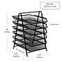 Mind Reader 6-Tier Stackable Paper Desk Tray Organizer, Metal, Black (6TPAPER-BLK)~#|#~800EE563-FF2D-41F7-A4B15721F65707C9_sc7