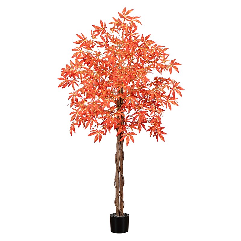 Nearly Natural 5' Autumn Vibrant Maple Artificial Fall Tree (T4832) image 1