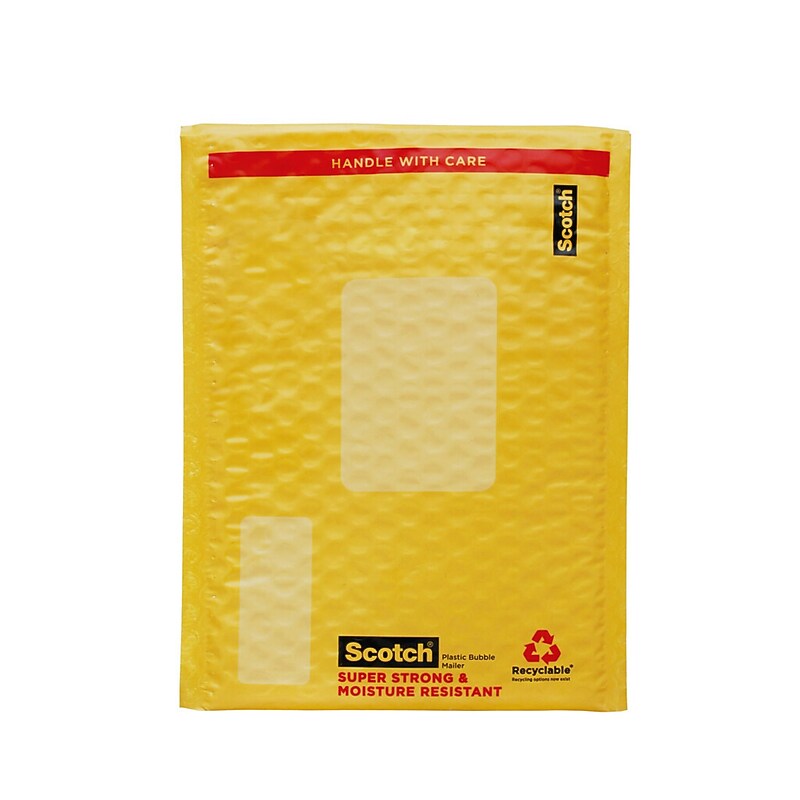 Scotch 6" x 9" Smart Mailer, Size #0, Yellow (891325) image 1