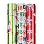 JAM Paper Christmas Wrapping Paper, 25 Sq. ft. x 30", Frosted Holidays Set, 3 Rolls/Pack (165F3FrHo)~#|#~80236C07-FFA9-4E69-809CE682B16BDB80_sc7