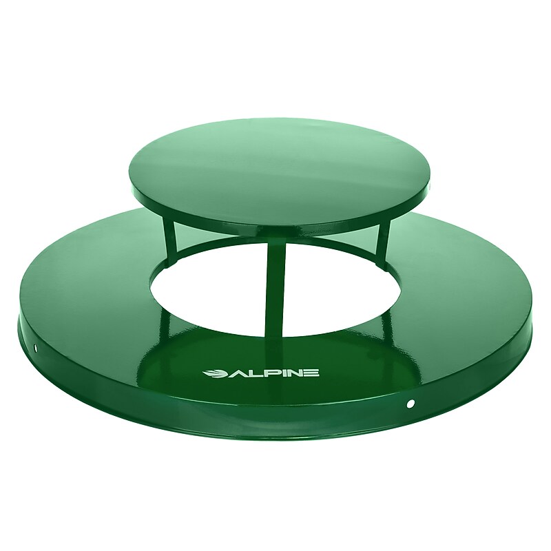 Alpine Industries Commercial Outdoor Rain Bonnet Lid, 38 Gallon, Round, Green (ALP479-38-A-GRN-MKTCOPY) image 1