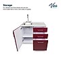 Viva Comfort 36.32'' H x 36" L Exam Room Medical Cabinet with Left Sink, 3-Drawers, Claret (902BASE36LSCL)~#|#~803A0E67-E2CC-41CF-83500D73BBA2383F_sc7