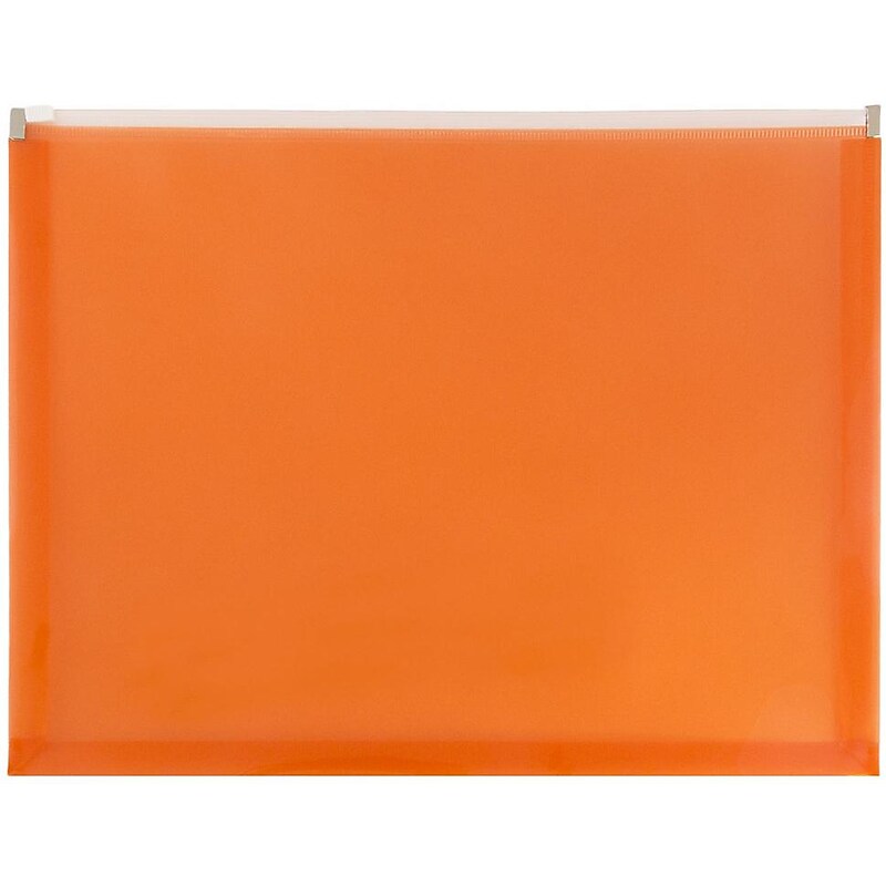 JAM Paper Premium Plastic Document File, Letter, Orange, 3/Pack (218Z1ORX3) image 1