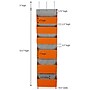 Household Essentials 6 Pocket Plastic/Poly Over the Door Hanging Organizer, 57" x 15" x 7", Orange (2168-1)~#|#~80439089-4D93-4303-BD4534073D247341_sc7