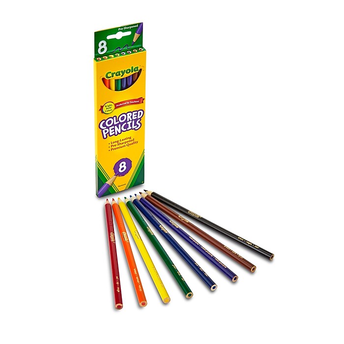 Crayola Long Colored Pencils, Assorted Colors (68-4008) | Staples