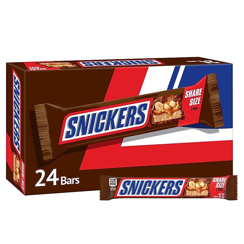 Snickers Sharing Size Milk Chocolate Candy Bars, 78.96 oz., 24/Box (MMM32252) image 1