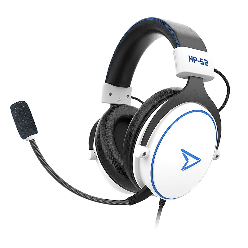 Lexip HP-52 Steelplay Stereo Surround Sound Gaming Headset, White/Blue (JVAMUL00139) image 1