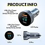 Overtime A40 54W Dual-Port USB-C and USB-A Car Charger with LED Voltage Display, Black (OCA40BK)~#|#~804B5D43-A896-4712-8B1CA4CEDB41C334_sc7