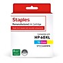 Staples Remanufactured Tri-Color High Yield Ink Cartridge Replacement for HP 60XL (TRCC644WN/STCC644WN)