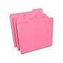 Staples Reinforced File Folders, 1/3-Cut Tab, Letter Size, Pink, 100/Box (508952)~#|#~8052516F-29D2-403C-B842D0F761A25A55_sc7