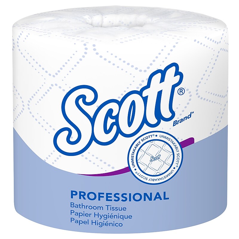 Scott Professional Recycled Toilet Paper, 2-ply, White, 550 Sheets/Roll, 80 Rolls/Case (04460) image 1