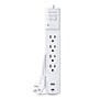 CyberPower P403UC15 Home Office 4-Outlet Surge Protector, 1-USB-C Port, 1-USB-A Port, 3 ft. Cord, 600J Surge Suppression, White~#|#~8055A66B-366A-41C0-A2174C6665CC8359_sc7
