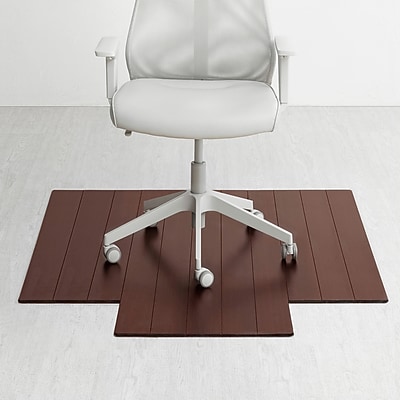 Anji Mountain Deluxe Bamboo Carpet & Hard Floor Chair Mat with Lip, 44″ x 52″, Dark Cherry (AMB24006W) Sansujyuku sansujyuku.com