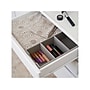 Household Essentials 3-Compartment Cardboard/Poly Linen/Nonwoven PP Drawer Organizer, Gray (727-1)~#|#~805AACD9-AD1D-456A-84F9BA1C11A600E0_sc7