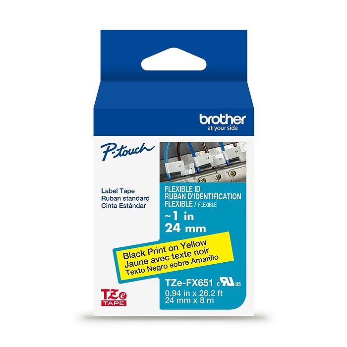 Brother P-touch Flexible ID Laminated Label Tape, 1