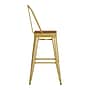 Flash Furniture Kai Indoor-Outdoor Bar Height Stool with Removable Back, Yellow with Teak Seat (CH3132030GYLP2T)~#|#~806A05A2-57C1-4103-A712F9197CCA2658_sc7