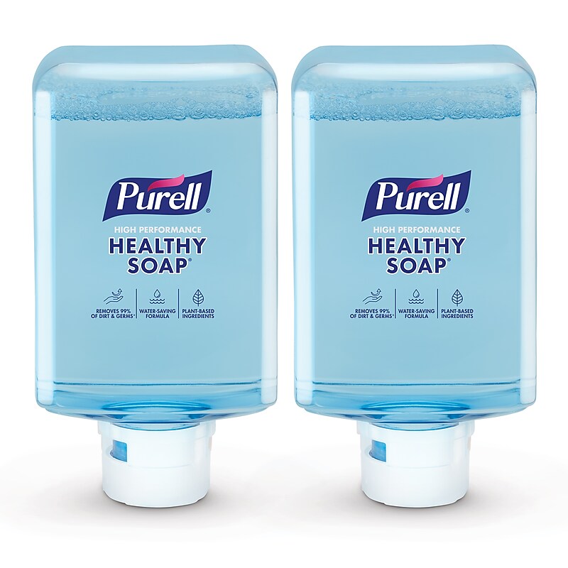 PURELL HEALTHY SOAP Foaming Hand Soap Refill for ES10 Dispenser, Light Fragrance Scent, 1200 ml, 2/Carton (8371-02) image 1