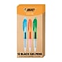 BIC Intensity Clic Gel Pen, 0.7mm, Black Ink, Dozen (RNCX11-BLK)~#|#~807134F1-1989-4E61-8DF6D97311E631CB_sc7