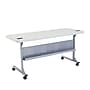 National Public Seating BPFT Series 24"W x 60"D Foldable Rectangular Training Table, Plastic, With Wheels, Speckled Grey~#|#~80713AF5-3D3C-494D-83D7E620A5CA850A_sc7