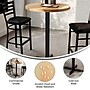 Flash Furniture Bennett 30" Round Wooden Commercial Indoor Table, Natural Top/Black Base (GSFRD30NTT2222B)~#|#~80715019-639D-49AA-90467B9F85733587_sc7