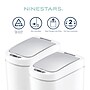 Nine Stars Trash Can Plastic Indoor Sensor Trash Can, 1.85 Gallon, White, 2/Pack (DZT-7-2B)~#|#~8071744F-2B70-47CF-AC5FD67FB7DD462F_sc7