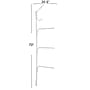 Household Essentials 74" Hinge‑It Clutterbuster Valet Family Towel Bar with Four Swiveling Bars, White (HHH12101)~#|#~8073434A-AF1C-45D3-94E00CB13ED6CAE7_sc7