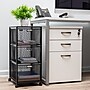 Mind Reader 3-Drawer Mobile Organizer Storage Cart with Wheels, Metal, Black (3TWHEEL-BLK)~#|#~807C6570-AA97-4BC8-B80CC21528C935DD_sc7