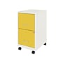 Space Solutions SOHO Smart File 2-Drawer Mobile Vertical File Cabinet, Letter Size, Lockable, Pearl White/Goldfinch (25337)~#|#~80804128-2A9B-48D7-A4B266DD97D51174_sc7