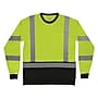Ergodyne GloWear 8369BK High Visibility Long Sleeve Black Bottom T-Shirt, ANSI Type R Class 3, Lime, 2XL (22206)~#|#~8080C2EC-B546-469C-A331F5D303C67445_sc7