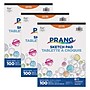 Prang 12" x 9" Tape Bound Sketch Pad, 100 Sheets/Pad, 3/Bundle (PAC2348-3)~#|#~80827545-B7B9-40DD-A2A2059EE7CEF161_sc7