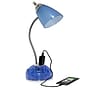 Simple Designs Organizer LED Desk Lamp, 19.50", with Charging Outlet, Blue (LD1015-CBL)~#|#~80942960-73D7-408C-8DE009BF6BFBD367_sc7