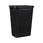 Mind Reader 15.85-Gallon Hamper with Lid, Plastic, Black (60FABHAMP-BLK)~#|#~809504FD-B0CB-486E-86BBC652E994FB39_sc7