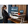 Rocelco 37.5" Height Adjustable Standing Desk Converter, Sit Stand Up Retractable Keyboard Riser, White (R DADRW)~#|#~80951B12-B4EE-4468-A0EDE4296698EB08_sc7