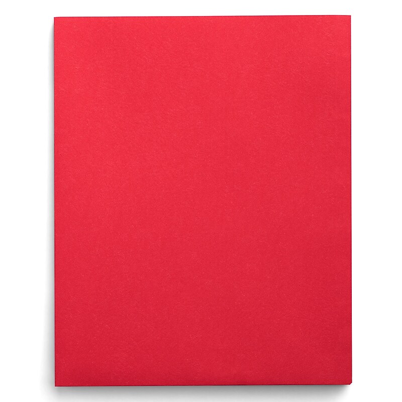 Staples Smooth 2-Pocket Paper Folder, Red, 25/Box (27532-CC) image 1