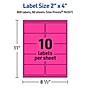 Avery Laser/Inkjet Rectangle Multipurpose Labels, 2" x 4", Neon Magenta, 800/Box (94207)~#|#~8099AE4F-A4A7-4DA3-905C1893AE3CCFB4_sc7