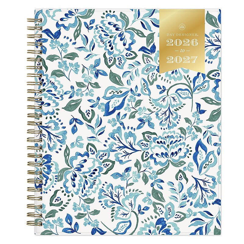 2026-2027 Blue Sky Day Designer 7" x 9" Academic Year Weekly & Monthly Planner, Plastic Cover, Blue (158188) image 1