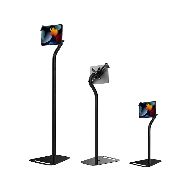 CTA Digital Premium Security Adjustable Anti-Theft iPad Swan Neck Floor Stand, Black (PAD-PARASW) image 1