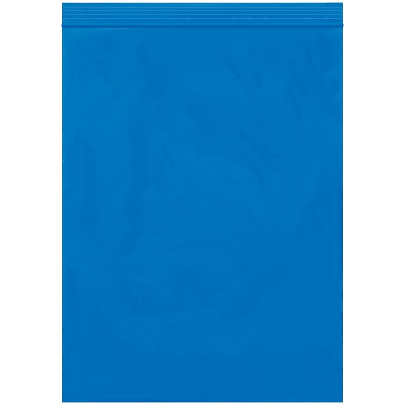 9" x 12" Reclosable Poly Bags, 2 Mil, Blue, 1000/Carton (PB3645BL) image 1