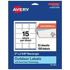 Avery Laser/Inkjet Rectangle Labels, 2