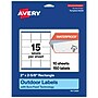 Avery Rectangle Laser Multipurpose Labels, 2" x 2-5/8", White, 150/Pack (19479399288)~#|#~80A74339-1065-49D4-AE65ED6C64A0F774_sc7