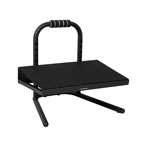 Mount-It! Ergonomic Adjustable Office Footrest, 18 x 14, Black