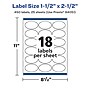 Avery Laser/Inkjet Oval Multipurpose Labels, 2.5"  Dia, Glossy White, 450/Pack (94051)~#|#~80AB0F6E-0EE2-4A11-830139D664515170_sc7