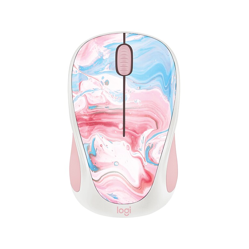 Logitech Design Limited Edition Wireless Ambidextrous Optical Mouse, Cotton Candy (910-007055) image 1