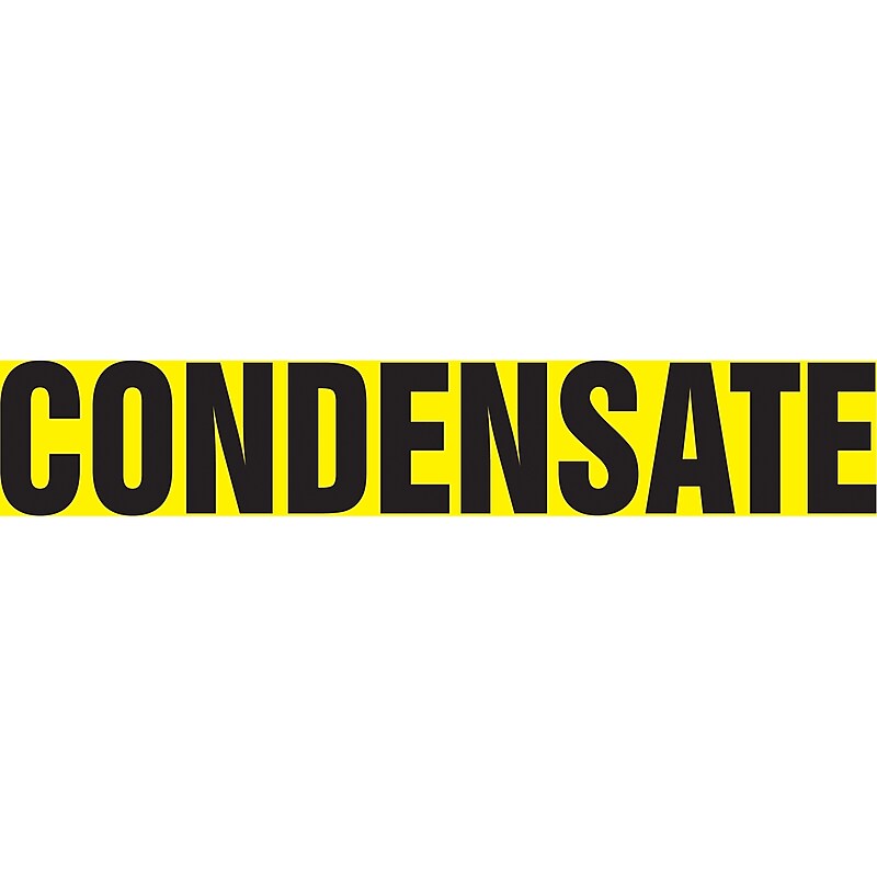 Accuform Snap Tite Pipe Marker, CONDENSATE, 3/4" to 1-1/4", Black/Yellow (RPK229STA) image 1