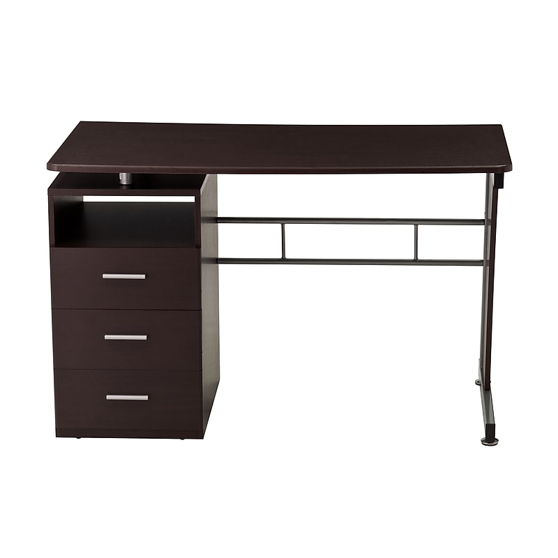 Techni Mobili 48"W Computer Desk with Ample Storage, Chocolate (RTA-3520-CH36) image 1