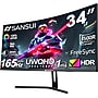 Sansui 34" Curved WQHD 165Hz LED AMD FreeSync Gaming Monitor, HDR, Black (SG34C5QK)~#|#~80C8B790-8E03-4AC7-9E02ED98404D3A1C_sc7