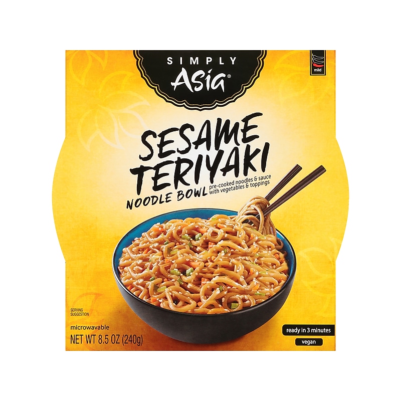 McCormick Simply Asia Sesame Teriyaki Noodle Bowl, 8.5 oz., 6/Carton (THA00086) image 1