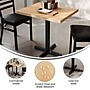 Flash Furniture Bennett Wooden Commercial Indoor Table, 30" x 24", Natural Top/Black Base (GSF2430NTT2222)~#|#~80CC4237-03FE-410F-A0DBE79D17EEDC9A_sc7