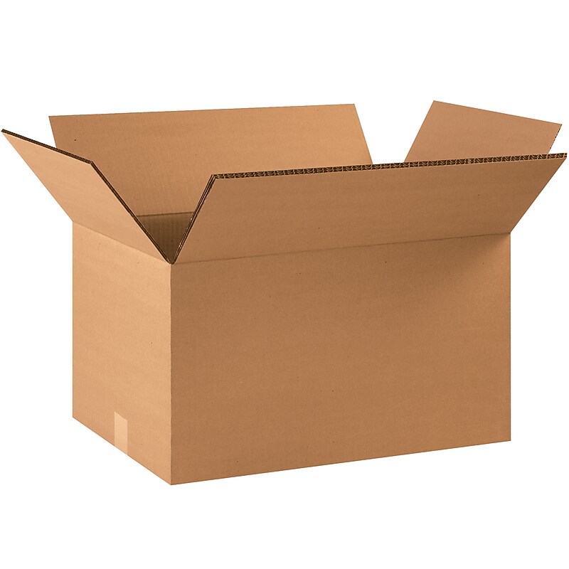 22" x 14" x 12" Heavy Duty Shipping Boxes, 48 ECT, Double Wall, 15/Bundle (HD221412DW) image 1